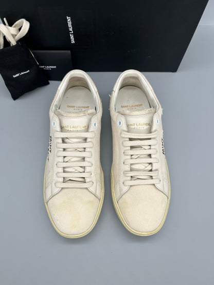 Saint Laurent SL/06 Distressed Court designer sneakers front view