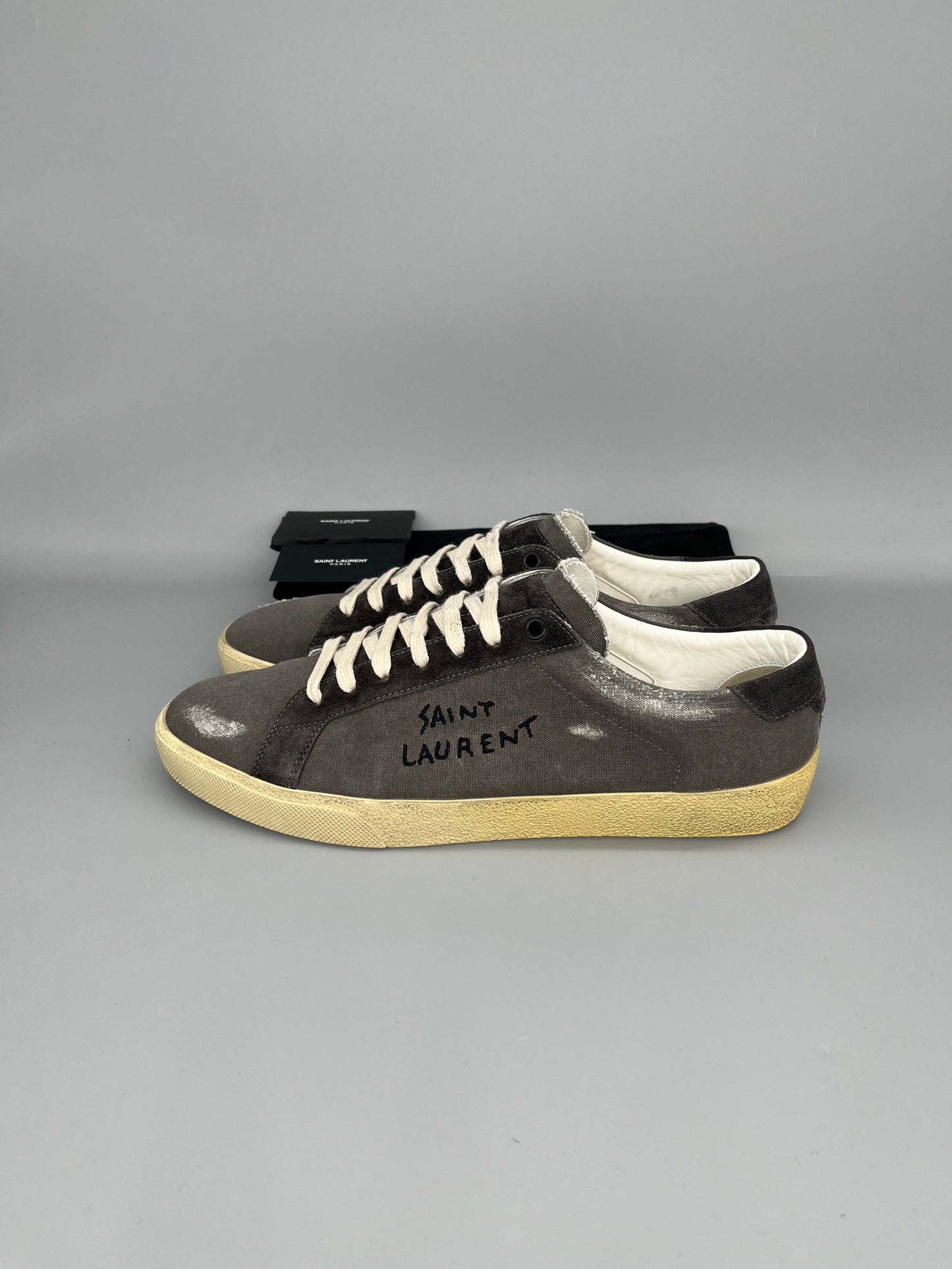 Authentic Saint Laurent SL/06 grey sneakers for men