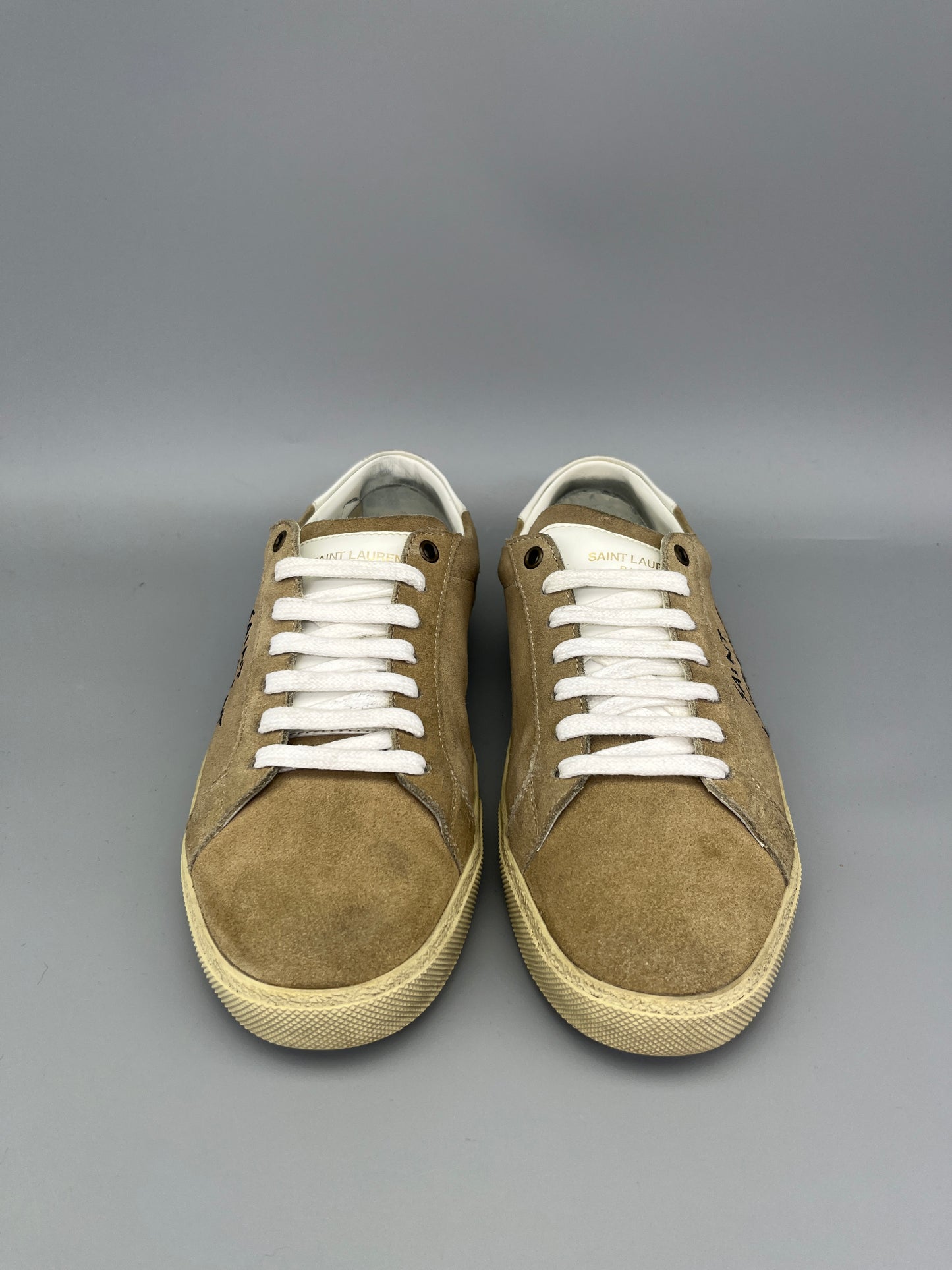 Shop Saint Laurent SL/06 Suede Sneaker Beige Online | Smooth & Easy Shopping – The Grand Archive