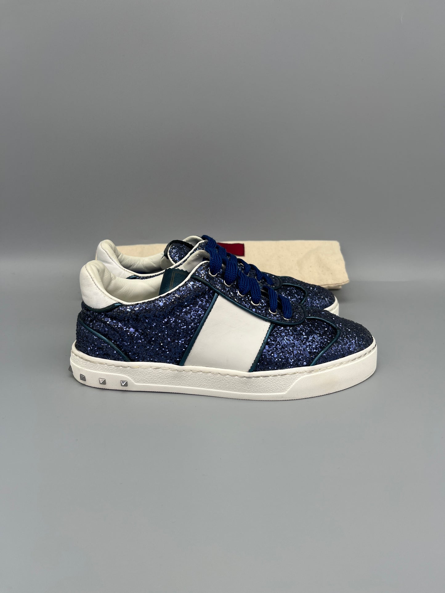 Valentino Flycrew Sneaker Blue Glitter | 35.5