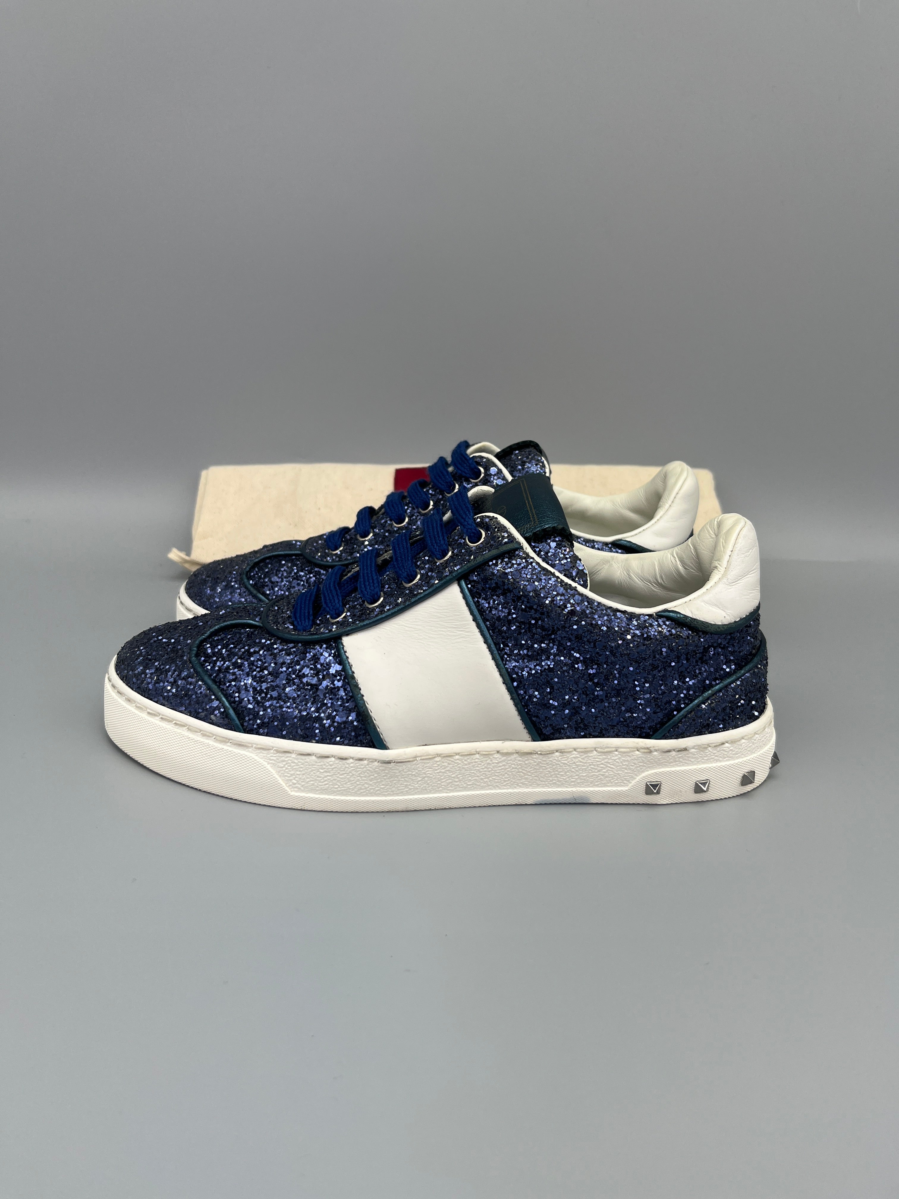 Valentino Flycrew Sneaker Blue Glitter | 35.5