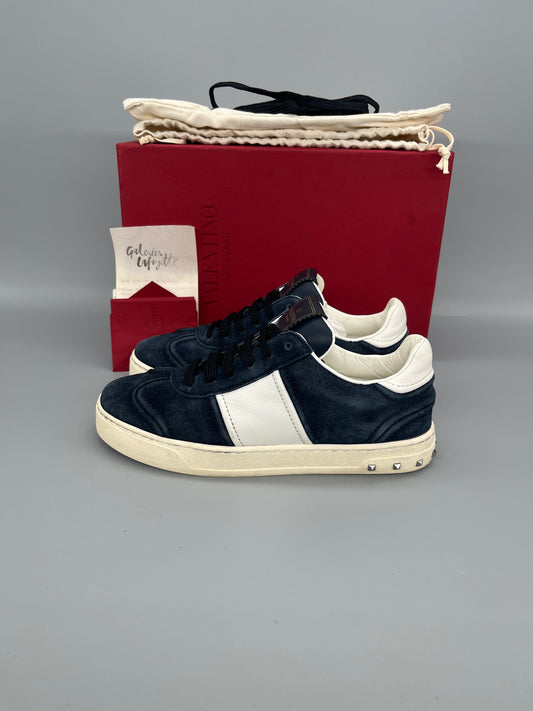 Valentino Flycrew navy suede sneakers for women