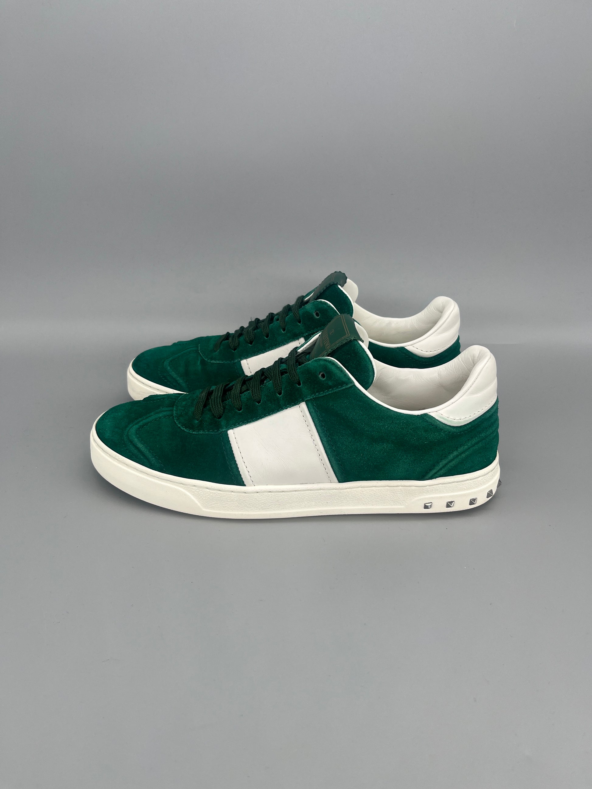 Valentino Garavani Flycrew green suede sneakers for men size 41