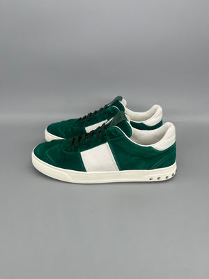 Valentino Garavani Flycrew green suede sneakers for men size 41