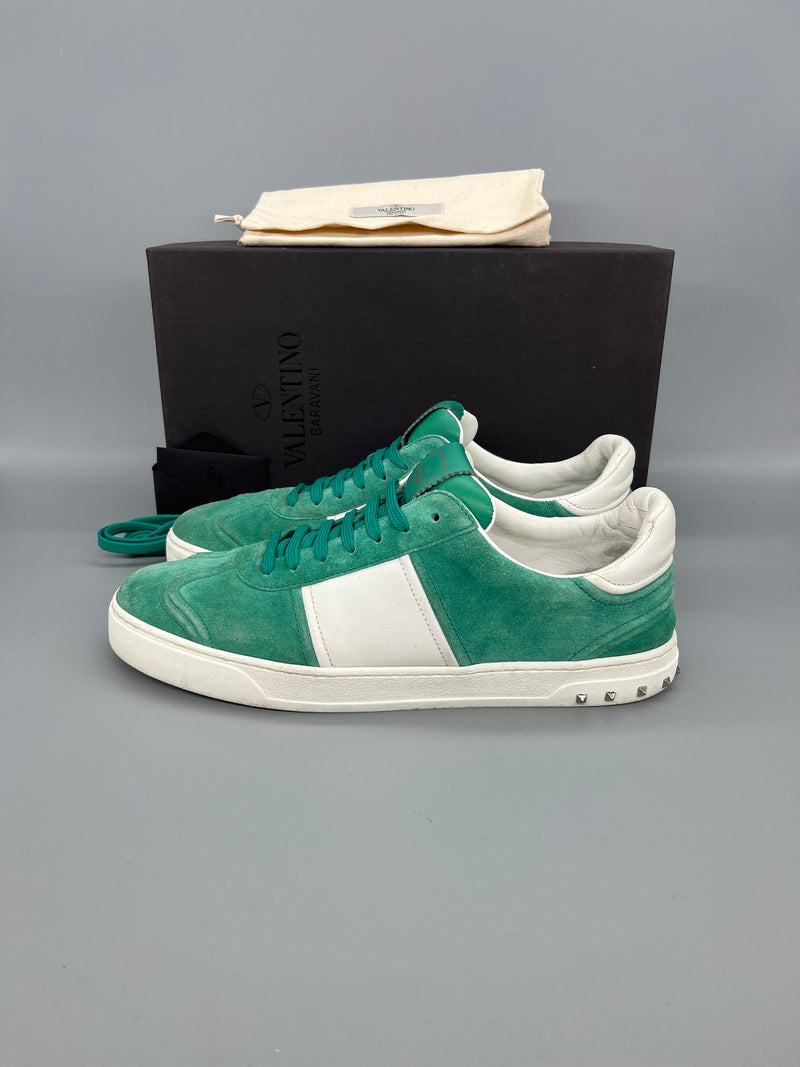 Valentino Garavani Flycrew mint green suede mens sneaker
