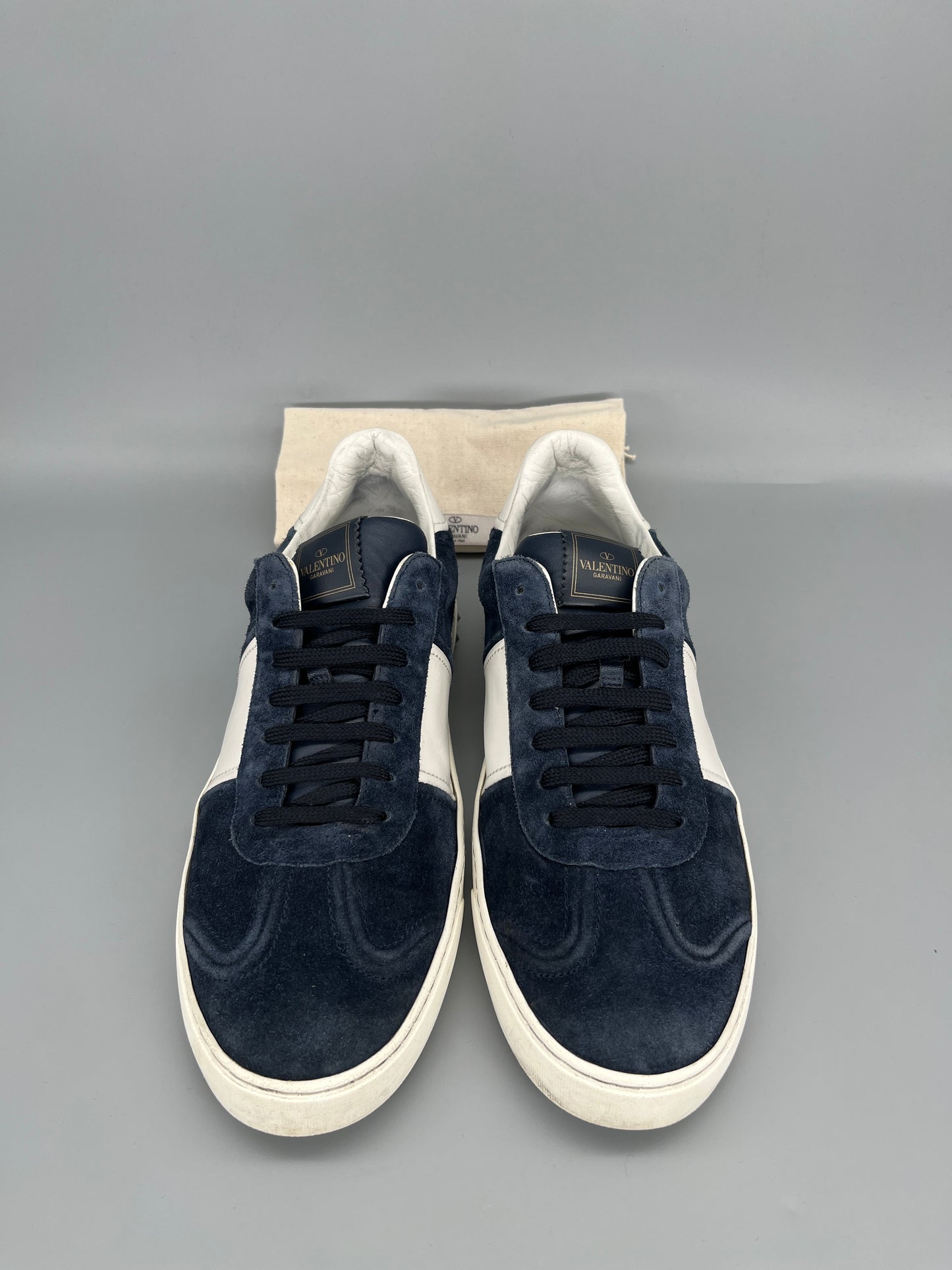 Valentino Garavani Flycrew navy suede designer sneaker size EU46