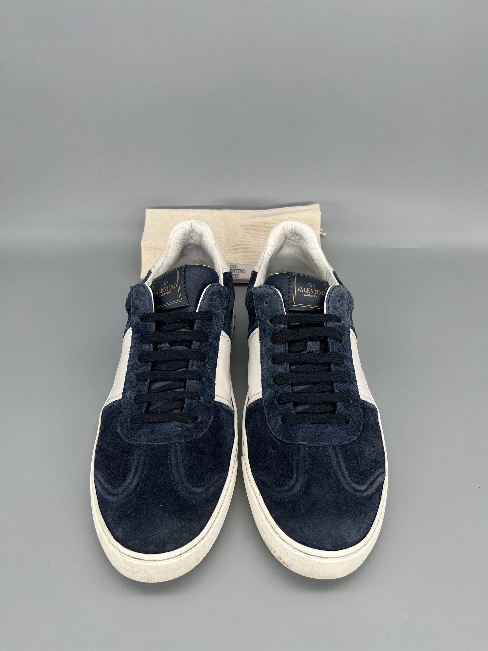 Valentino Garavani Flycrew navy suede designer sneaker size EU46