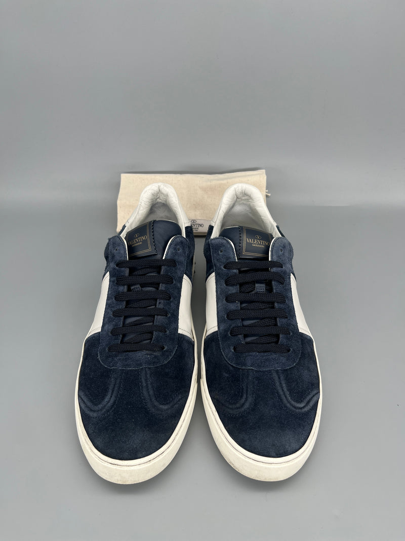 Valentino Garavani Flycrew navy suede designer sneaker size EU46