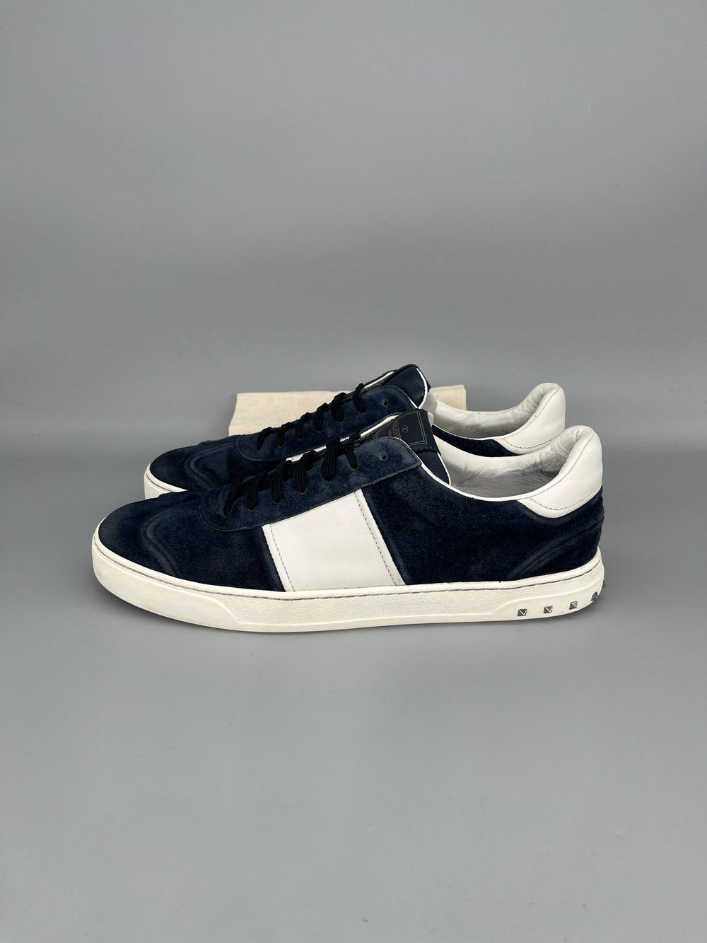 Valentino Garavani Flycrew navy suede sneakers for men size 46