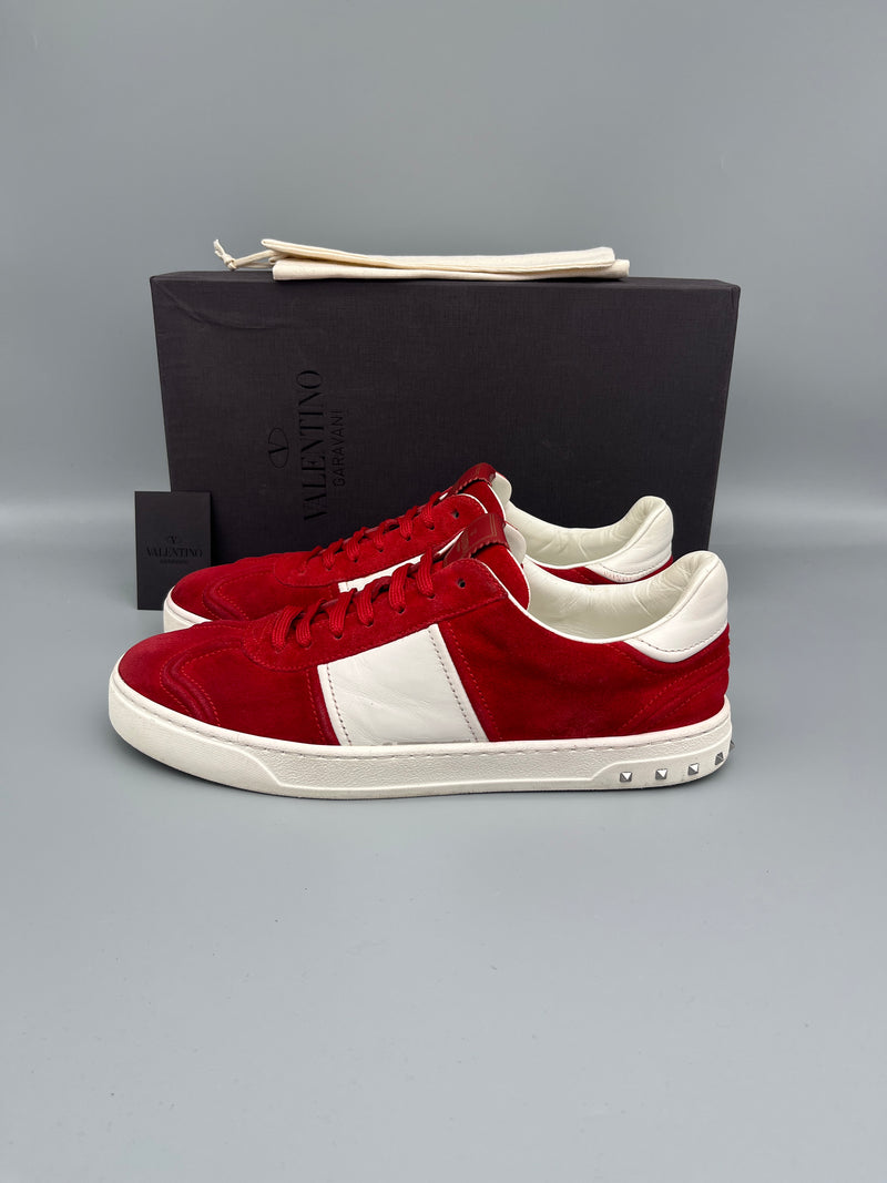 Valentino Garavani Flycrew sneaker red suede men’s designer shoes