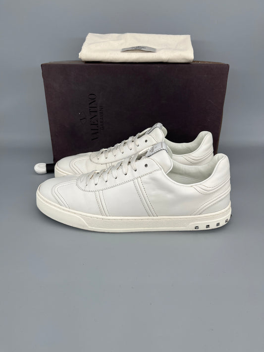 Valentino Garavani Flycrew white leather flycrew sneakers for men