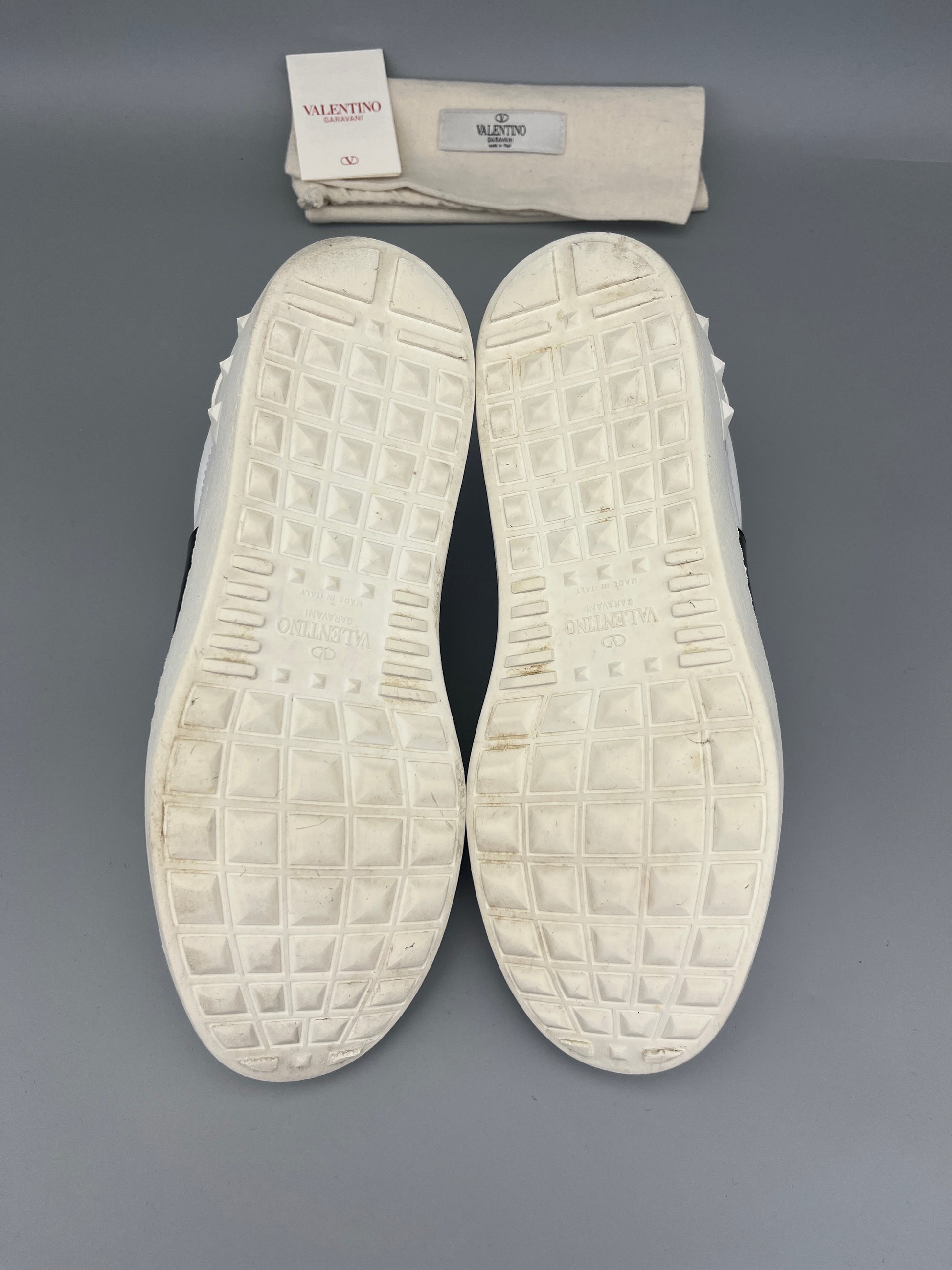 Valentino Garavani Open Sneaker In Patent Black