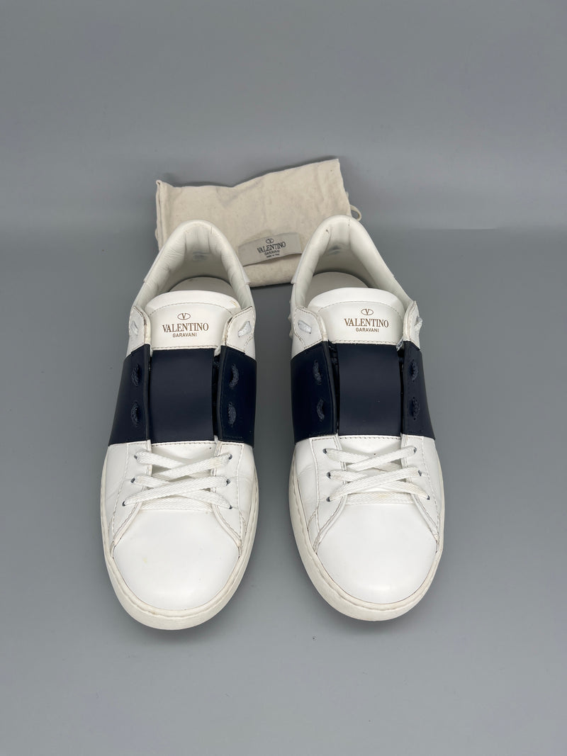 Valentino Open Sneaker Navy luxury sneakers for men front view