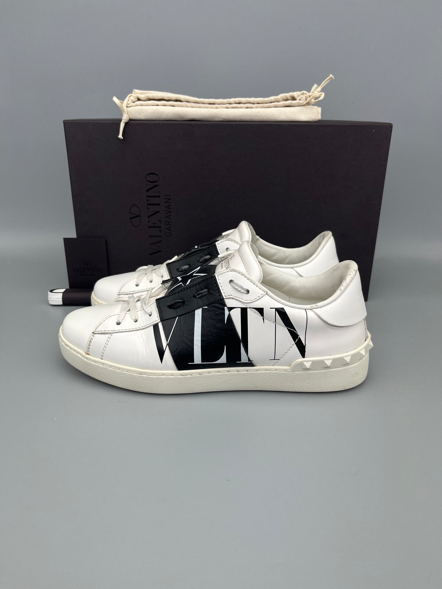 Valentino Open VLTN white and black designer sneaker for men